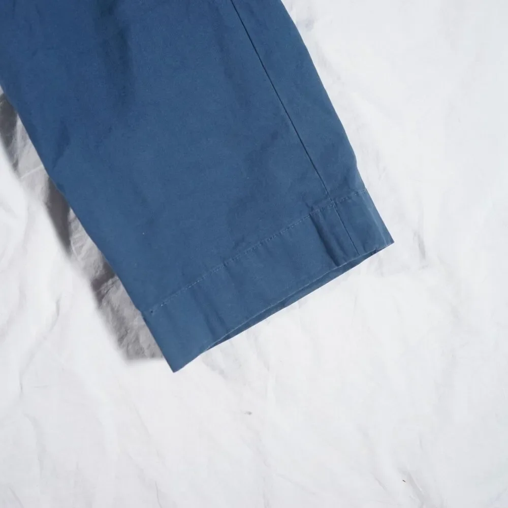 Brooks Brothers Clark Chino Pants Blue 34x30 Yellow Button